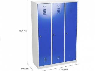 stellingen 2 stuks kledinglockers i..z.g.st. 119 x 50 x 180 cm (B x D x H)